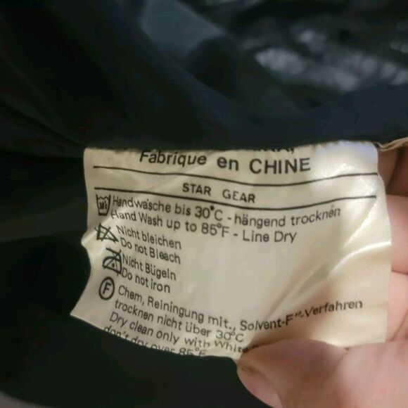 Vintage Star Gear 1980s Windbreaker Jacket Size Large Black Zip Pockets Retro - Picture 10 of 15